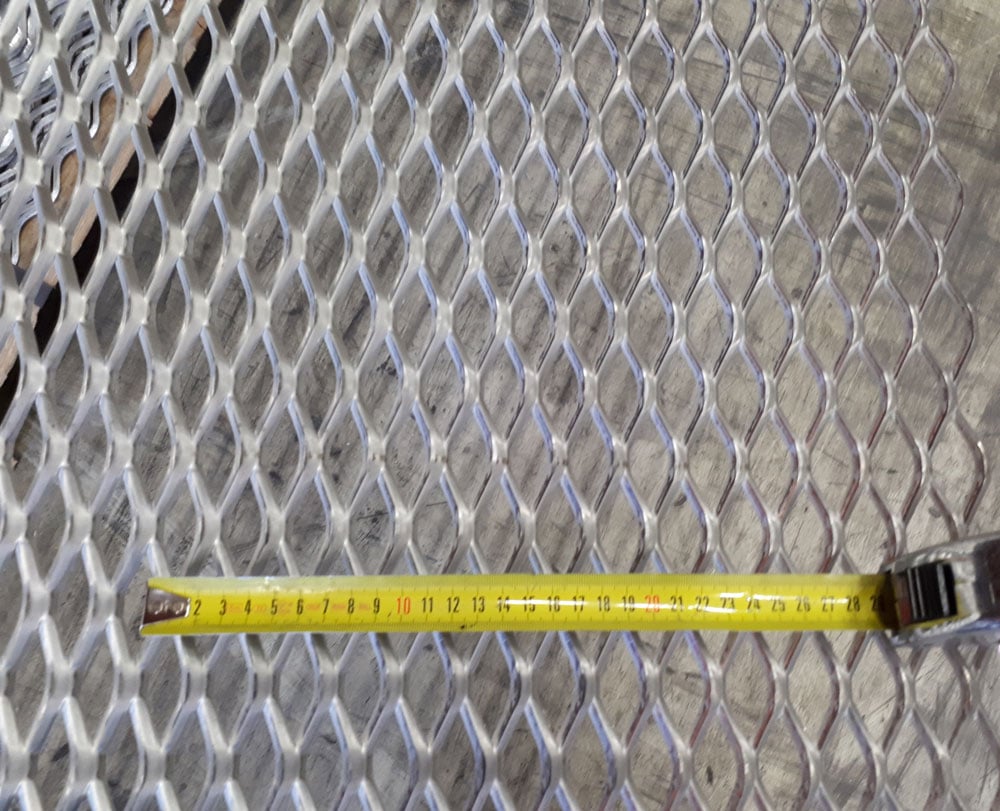 Alumiini verkkolevyt Alumiini 15x43 1250x2500mm avoin ala 51%